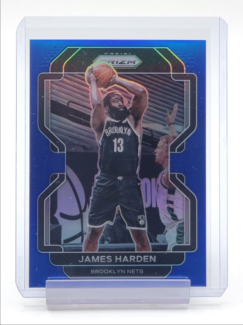 JAMES HARDEN 2021-22 PANINI PRIZM BASKETBALL BLUE NETS #44 /199 Q1787