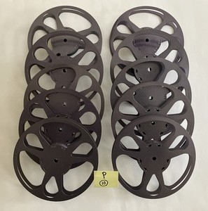 10- 16mm 400' EMPTY METAL FILM REELS VERY NICE PURPLE ( P)