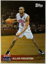 2000 Topps Team USA Basketball - Allan Houston #30 USA Gold.