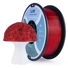 ZIRO PLA Filament 1.75mm, Transparent Red 3D Printer Translucent-red 