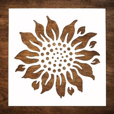 12"x12" Large Sunflower Stencil for Painting on Wood, Canvas, Paper, Fabric a...
