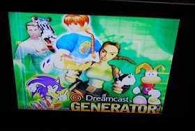 Sega Dreamcast Console w/ Controller, Cords, Blue VMU, Generator Vol 2 - Working