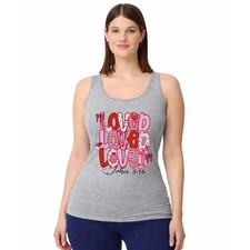 Loved John 3:16 Damen Tr&auml;gershirt Tank Top Christian Valentinstag Geschenk f&uuml;r Sie