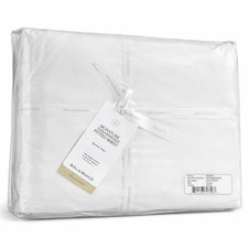 Boll Branch Signature Hemmed Fitted Bed Sheet Queen White 100 Organic Cotton