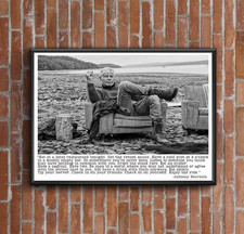 Anthony Bourdain Quote Black And White Photo Wall Art Poster