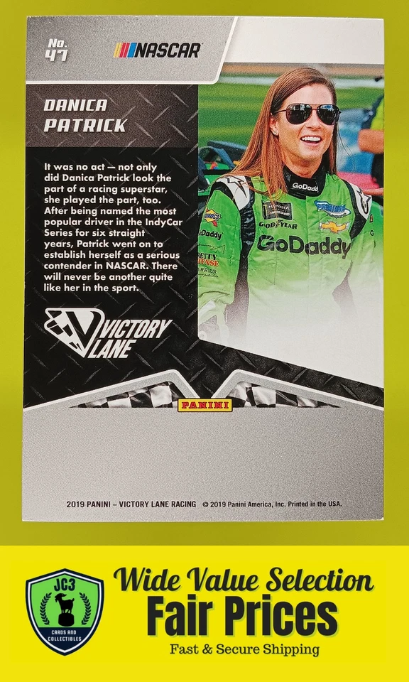 2019 Panini Victory Lane Danica Patrick #47 Premium Motorsports - Image 2 of 2