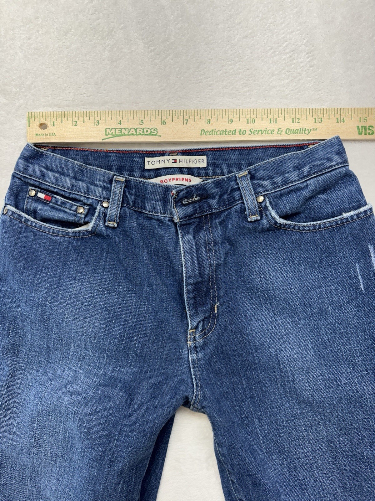 Tommy Hilfiger women Sz 6 Long Tall Boyfriend Jeans thumbnail 5
