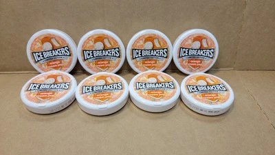 8 Pack - Ice Breakers Orange Cream Pop Sugar Free Mints Limited Edition 1.5oz