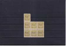 German Empire 1923 Inflation values 500 Millionen Mk mint block
