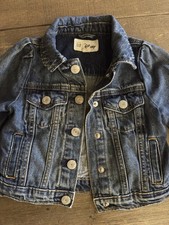 Gap Disney Minnie Mouse Embroidered Girls Blue Denim Jacket 3 Years
