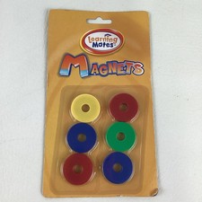Learning Mates Magnets Primary Colors Magnetic Rings Science STEM Vintage Toy
