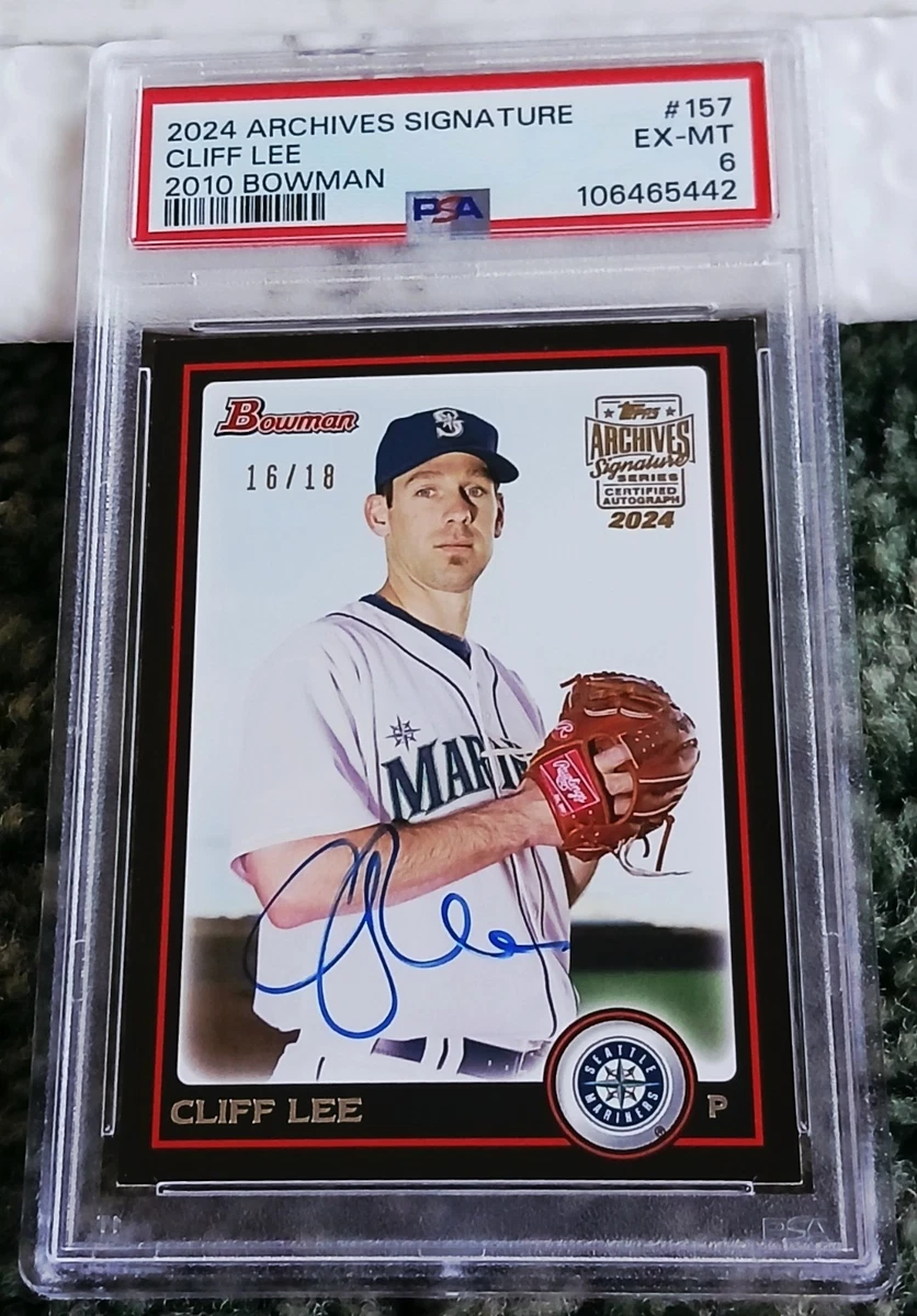 Cliff Lee Baseball Autographed Sports Trading Cards & Accessories