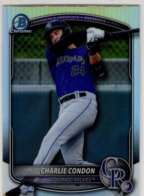 2025 Topps Bowman Draft Chrome Charlie Condon No. BC-136 Colorado Rockies