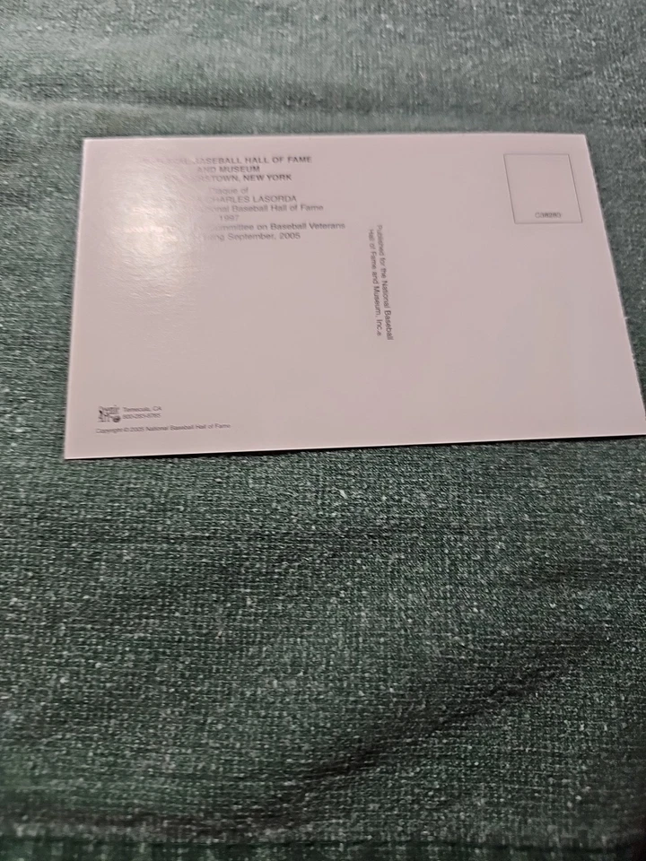 NATIONAL BASEBALL HALL OF FAME 1997 SIGNED BY  TOMMY LASORDA - Image 4 of 4