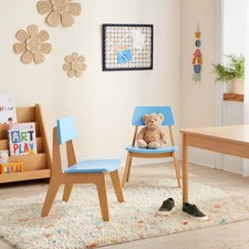 2pk Kids' Wood Activity Chair Blue - Pillowfort