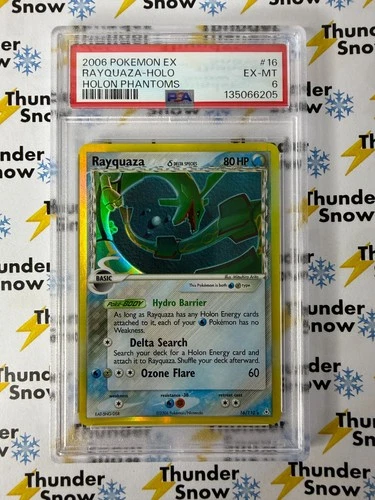 Rayquaza Holo #16 Holon Phantoms 2006 Pokemon EX PSA 6