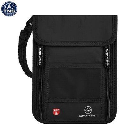 Durable Travel Neck Wallet with Zipper Closure - Organized & Safe Adventures