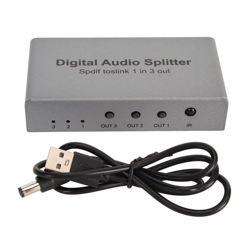 1X3 Spdif Optical Splitter Supports Lpcm2.0 Dts For Dolby Ac3 Digital Optica LS - Picture 16 of 23