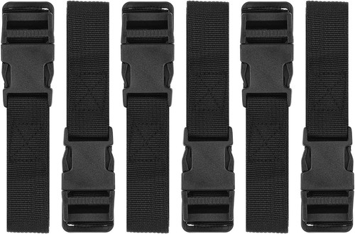 Nylon Straps With Quick Release Buckle 1inch-6pc, Black