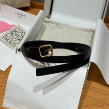with tags Loewe Leather Belt Black Gold Buckle 15cm Width Size 3032 G1N