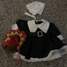 VTG 1989 Muffy VanderBear Thanksgiving Pilgrim  Pet Turkey Outfit Nabco