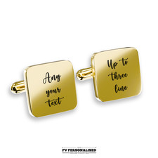 Personalised Cufflinks Custom Engraved Any Text for Wedding Dad Husband Son