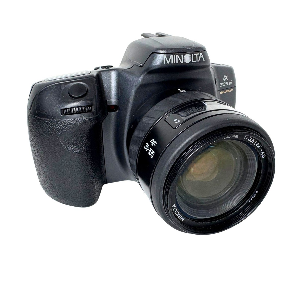 Minolta Alpha 303si SLR Film Camera + 35-105mm Lens Tested Japan