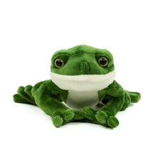 Kuscheltier Frosch 15 cm grün sitzend Plüschfrosch