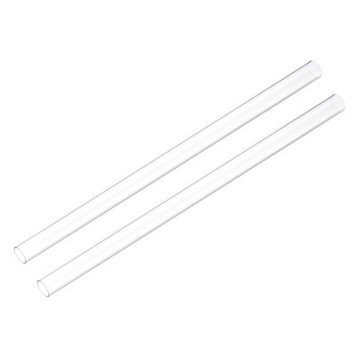 2pcs Rigid Round Clear Tubing 11mm(7/16'') ID x 14mm(5/9'') OD x 1Ft(305mm) Length