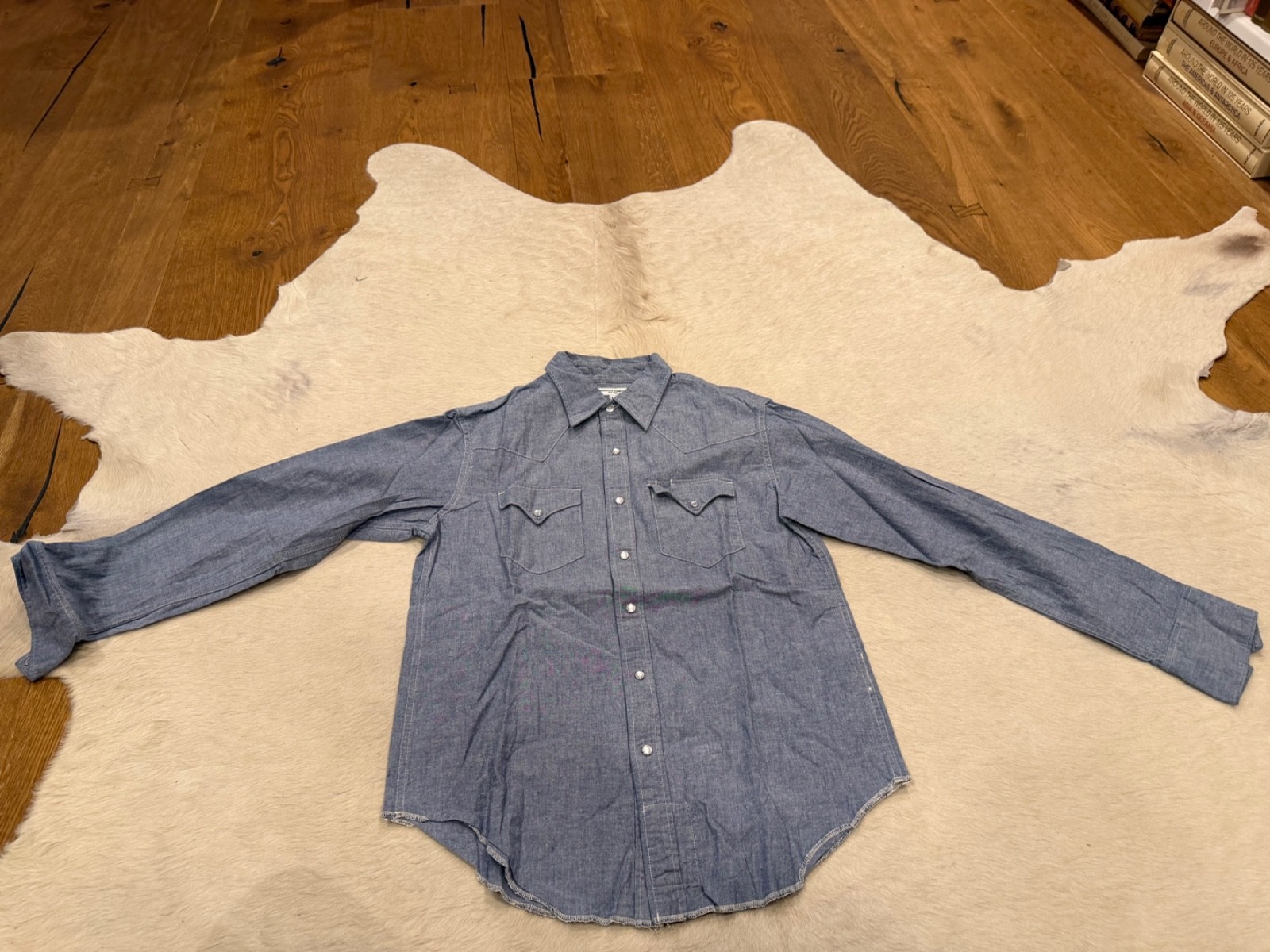 Engineered Garments Chambray Western Button Down … - image 1