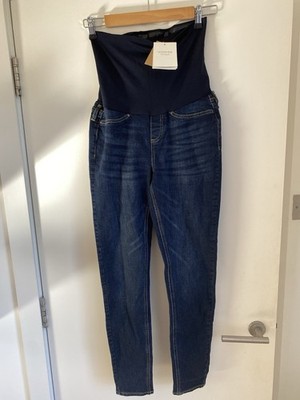Seraphine Indigo Blau Premium Post Maternity Shaping Skinny Jeans Gr UK 10 Neu