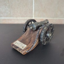 VINTAGE CANNON TIN TOY METAL WOOD GUN Artillery FIELD WEPON ART DECO HAND MADE