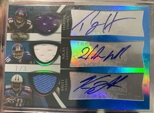 2009 Topps NFL Triple Thread Patch Auto 1/3! Nicks Britt Harvin RC