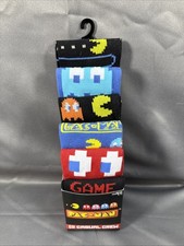 Pac-Man Men s Crew Socks 6 Pair: Size Men Size 8-12