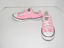 Converse All Star Pink Low Top Canvas Sneakers Shoes 337836F Girls Youth Size 3