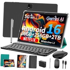 Android 16 Tablet with Keyboard - 10" - 26GB 256GB 2TB - Green