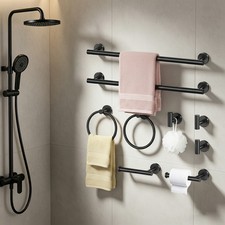 Stainless Steel Detachable Towel Rack, 10-Piece Bathroom Towel Rack Set