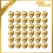 Brass Compression Fitting Ferrules Sleeve 3/16 Inch Tube OD Gold Plated 50 Pcs