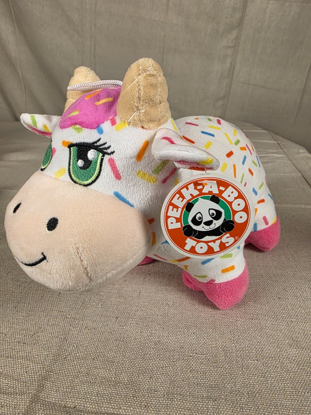 Peek-A-Boo Sprinkles Cow Plush Stuffed Animal Toy