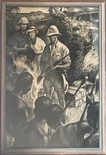 AMOS SEWELL ORIGINAL illustration Safari Adventurers Framed 28x39 REDUCED PRICE!