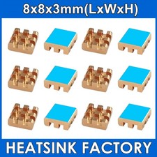 Pure Copper Heatsink 8X8X3mm Thermal Cooling Radiator for CPU GPU IC PCB