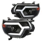 Black Fits 2012-2015 Toyota Tacoma Led Sequential Signal Projector Headlights