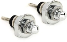 Fender Strap Locks and Buttons Set - Chrome (2-pack) Bundle
