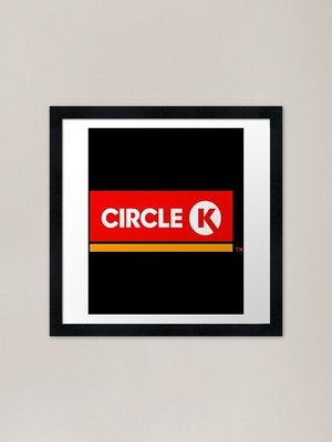 Circle K Logo gerahmter Kunstdruck gerahmt Wandbild Poster Leinwanddruck Bild