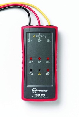 Rotating field direction indicator with test leads