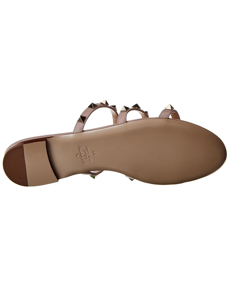 Sandalia para mujer Valentino Rockstud de cuero enjaulado Foto 4 de 4