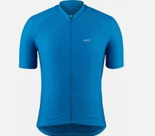 Louis Garneau Mens' Cycling Jersey Standard Fit UV/Sun Protection Size M Blue