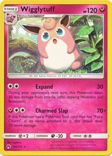 Pokemon Wigglytuff - 134/214 - Rare NM-Mint Lost Thunder