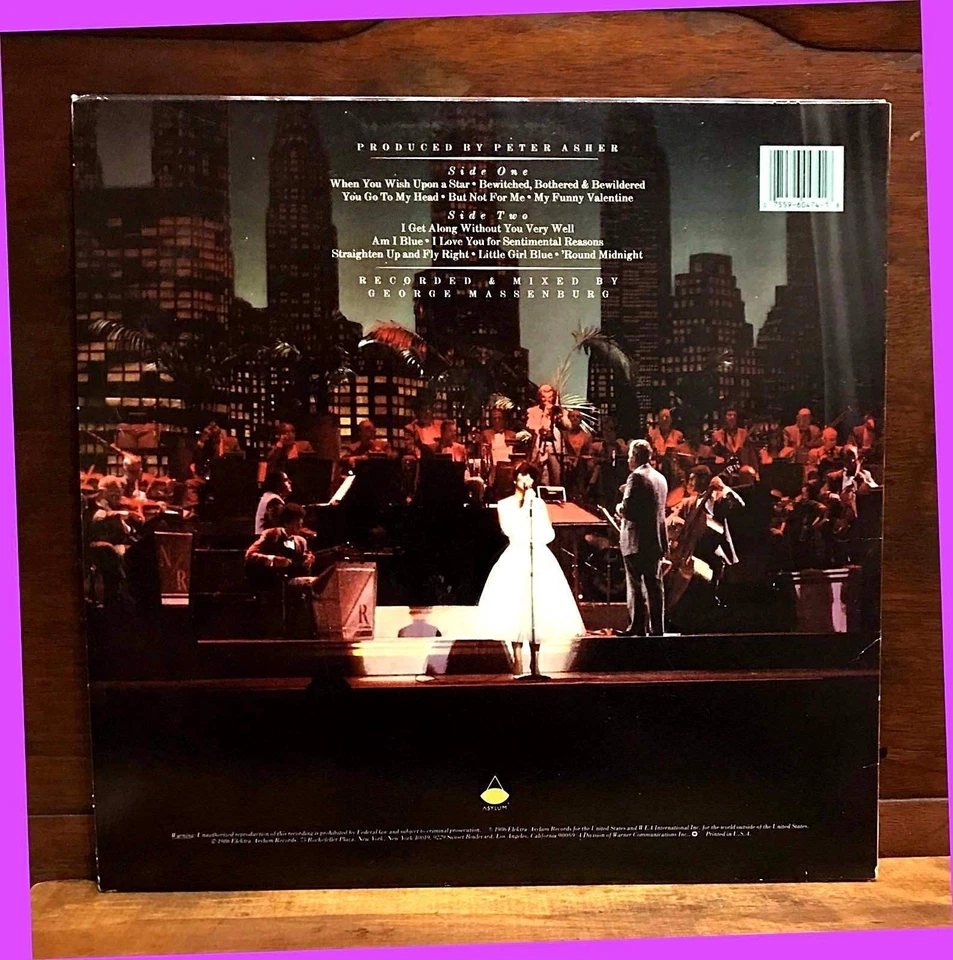 1986 LINDA RONSTADT For Sentimental Reason  Asylum 9 Contemperary LP 黑膠唱片 - Image 2 of 3