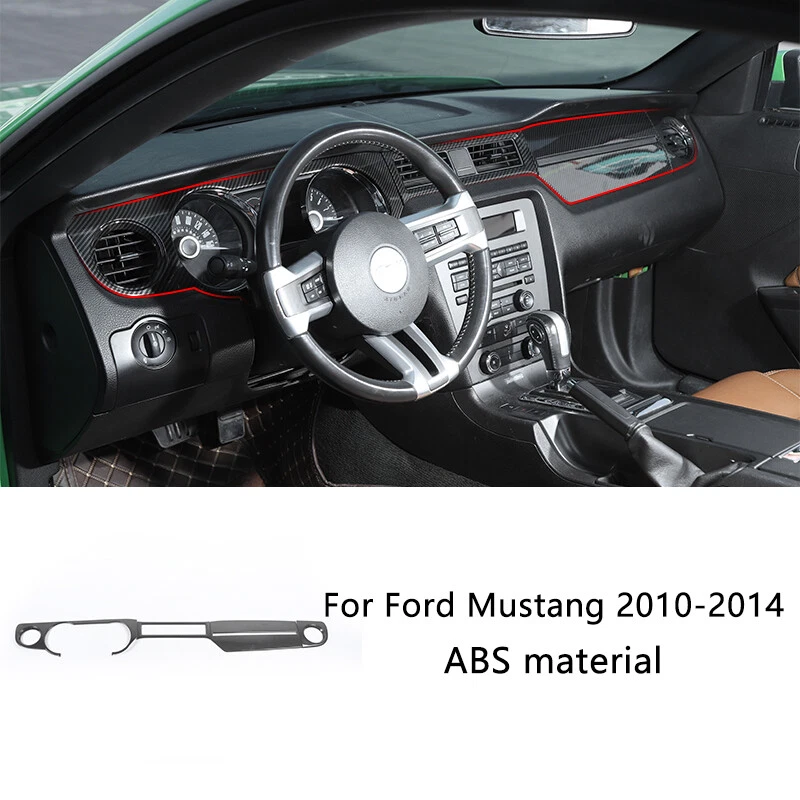 17x Carbon Fiber Center Console Full Decor Trims Kit For Ford Mustang 2010-2013 Foto 4 de 4